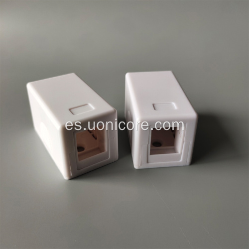 caja de montaje en superficie en blanco para conector keytone
